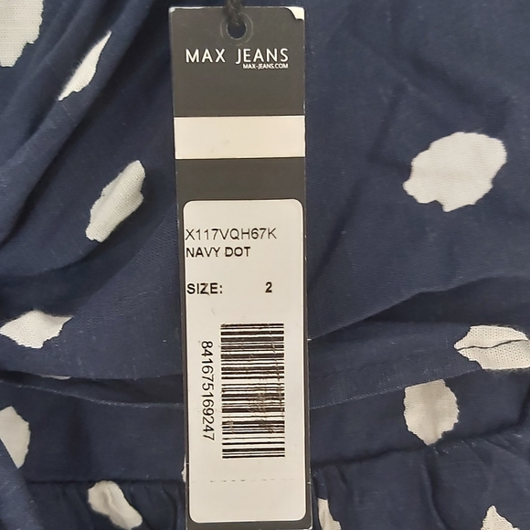 Navy Polka dot Midi Skirt - Picture 4 of 4